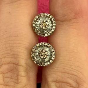 Natural Champagne diamond earrings 0.50 Cts
